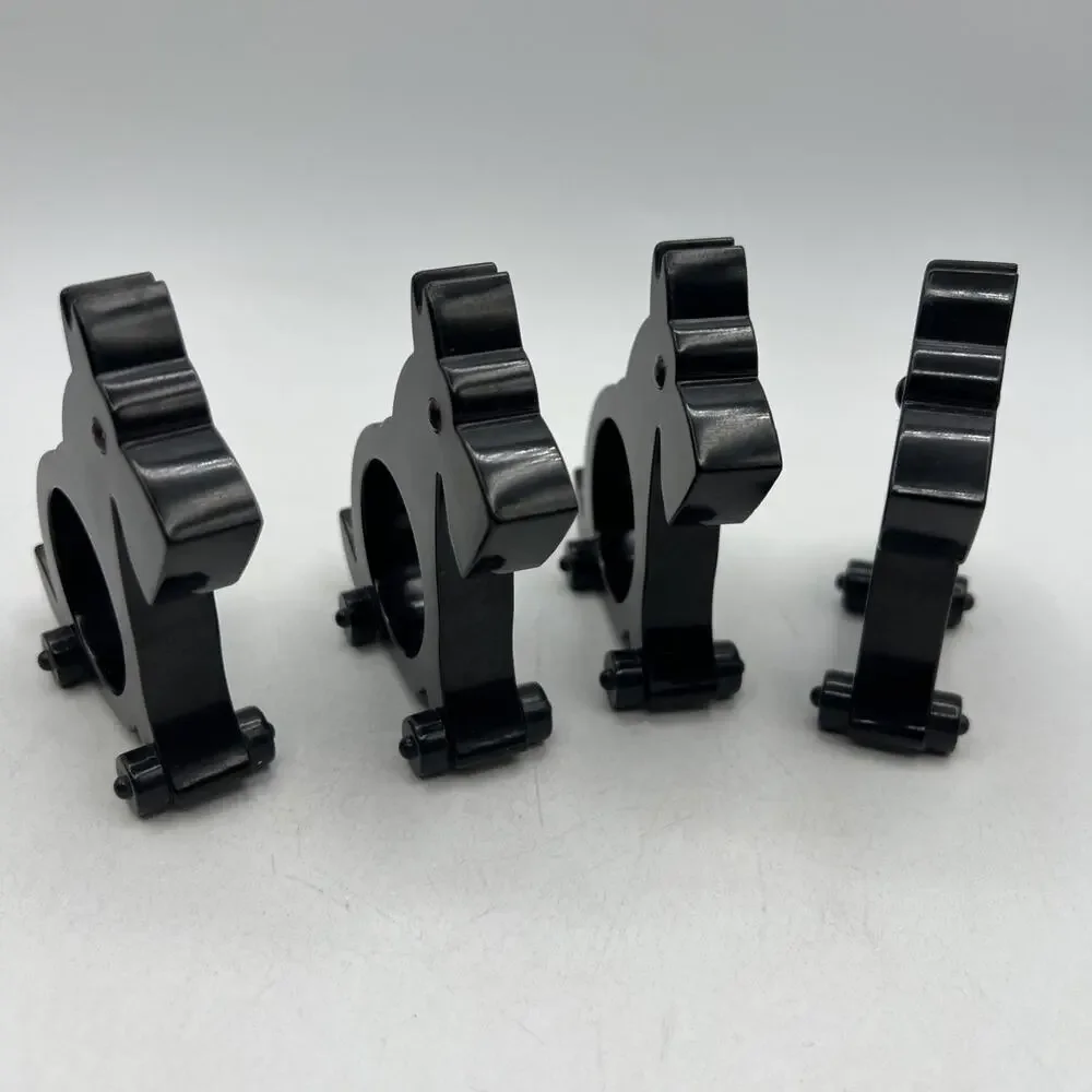 Set 4 Restoration Hardware Black Scottie Dog Napkin Ring Holders Red Eyes Wheels
